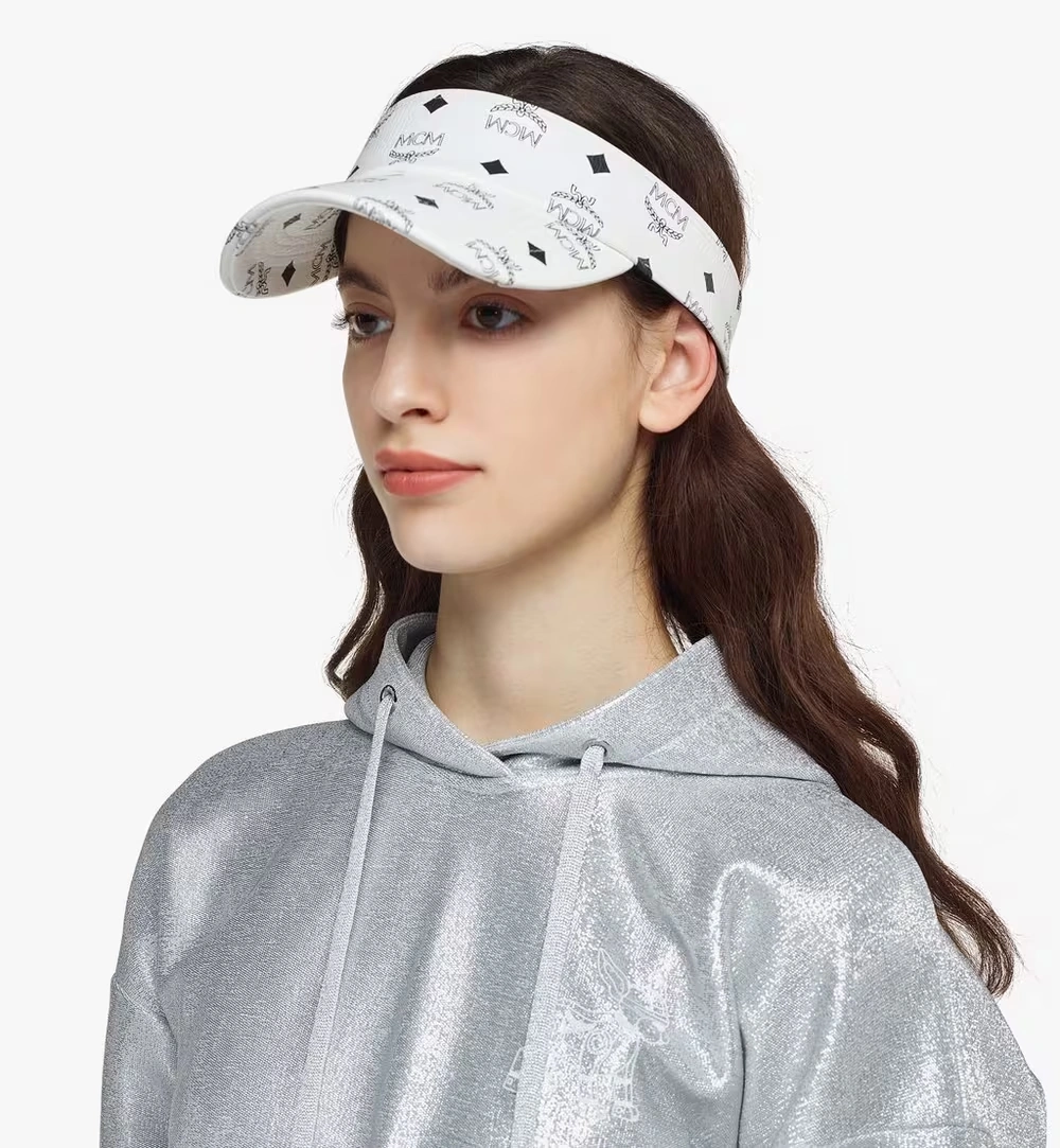 Adjustable Visor in Visetos White 4 Adjustable Visor in Visetos White
