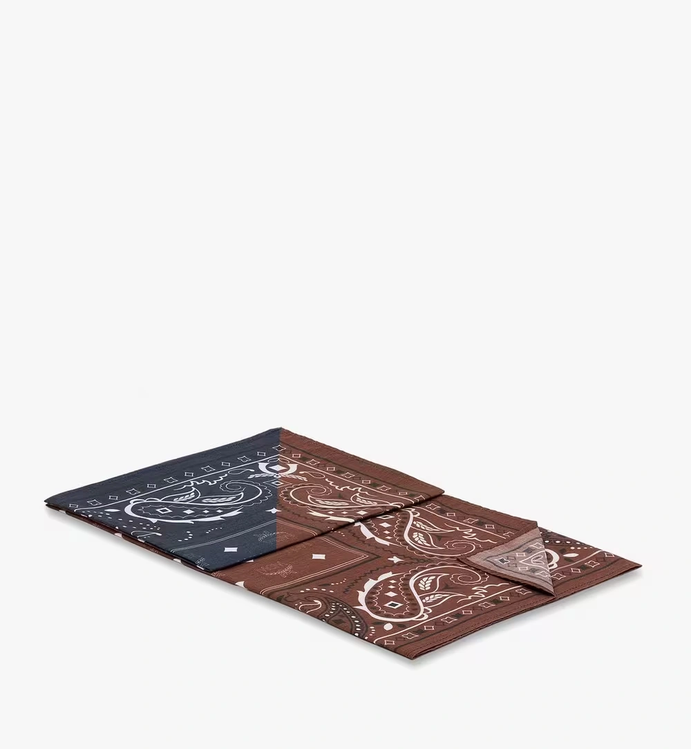 One Size MCM X KASINA Monogram Bandana Scarf Cognac