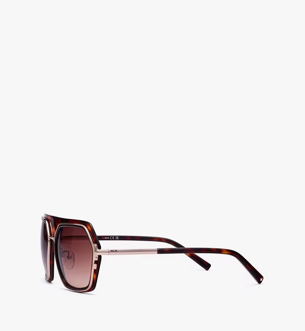 One Size Geometric Sunglasses Black