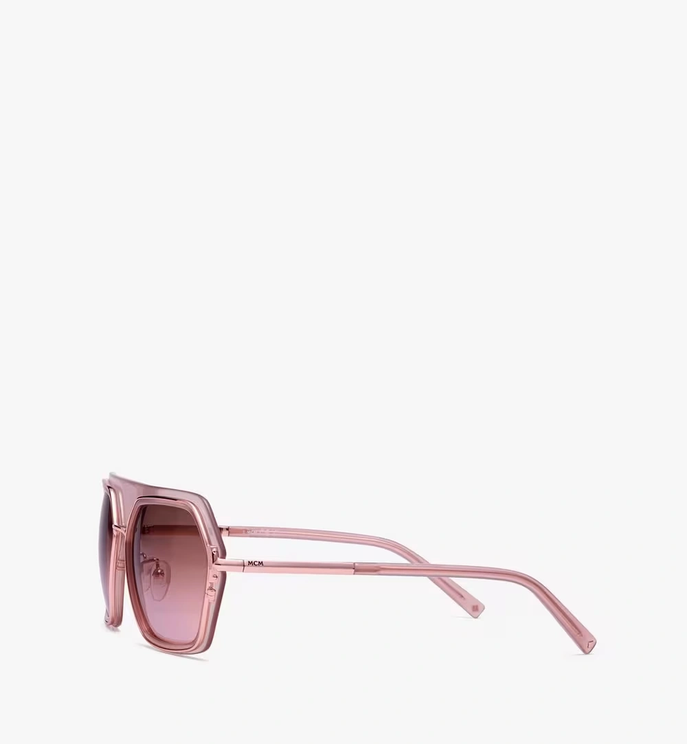 One Size Geometric Sunglasses Pink