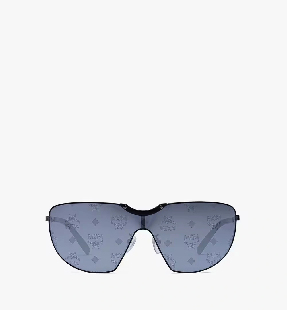 One Size Monogram Shield Sunglasses Black