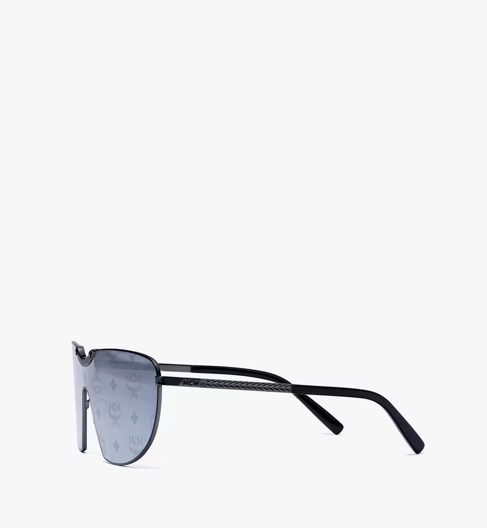 One Size Monogram Shield Sunglasses Black 3 One Size Monogram Shield Sunglasses Black