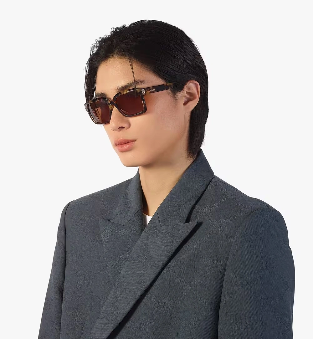 One Size Oversized Square Sunglasses Brown
