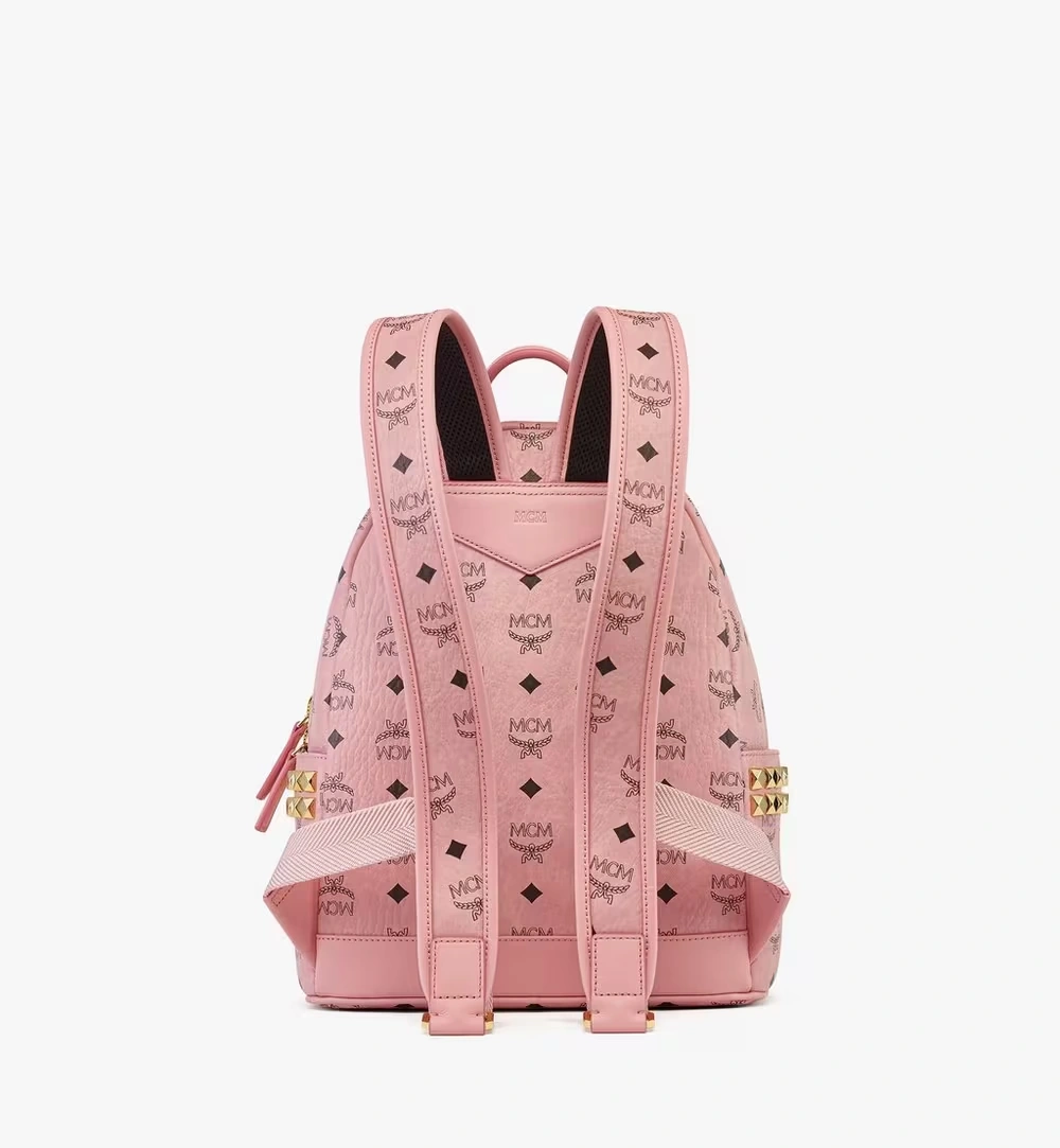 Small Stark Side Studs Backpack in Visetos Pink