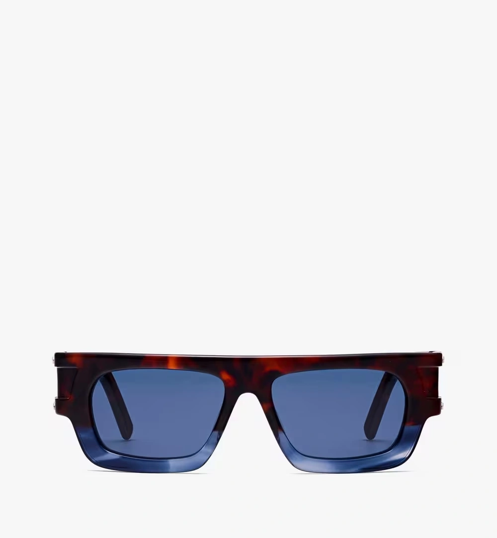 One Size Rectangular Sunglasses Blue