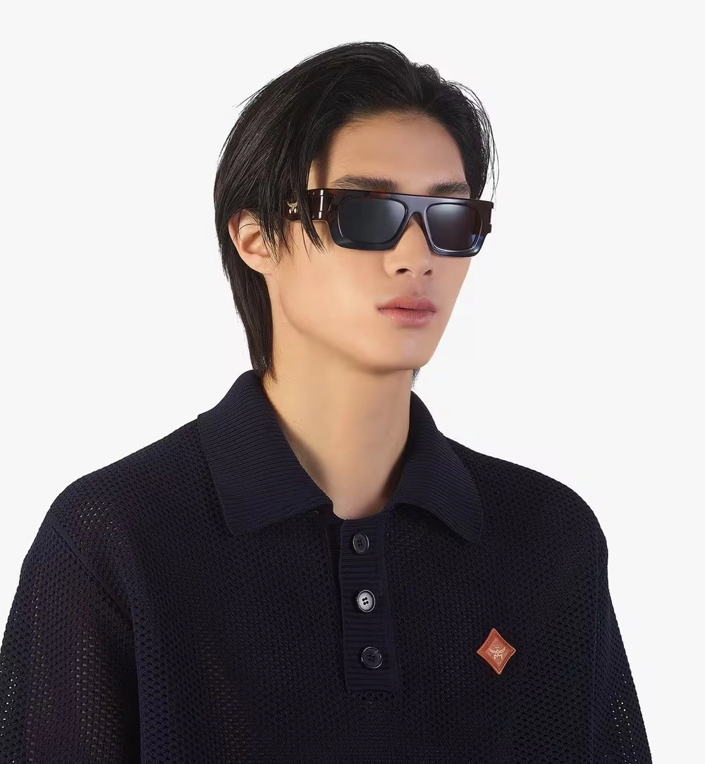 One Size Rectangular Sunglasses Blue 6 One Size Rectangular Sunglasses Blue