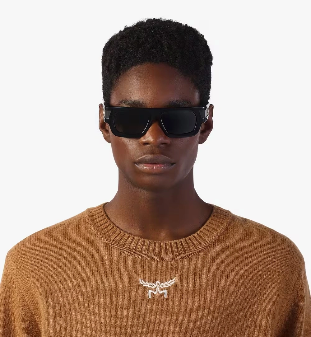 One Size Rectangular Sunglasses Black