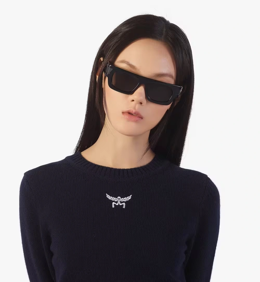 One Size Rectangular Sunglasses Black 6 One Size Rectangular Sunglasses Black