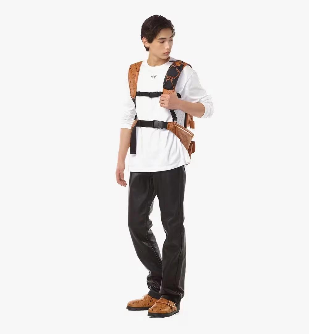 Large Aren Multi-Backpack in Visetos Cognac