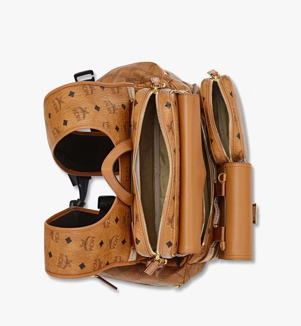 Large Aren Multi-Backpack in Visetos Cognac