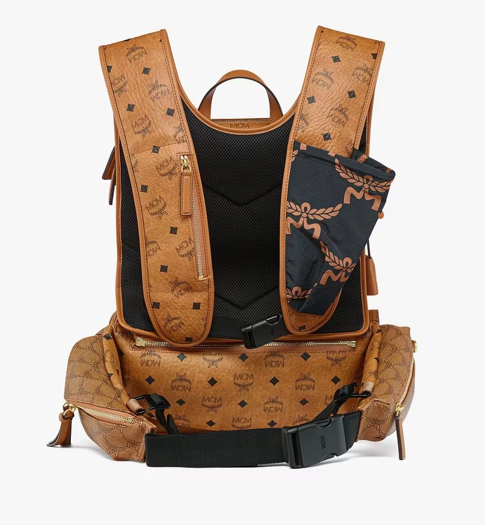 Large Aren Multi-Backpack in Visetos Cognac