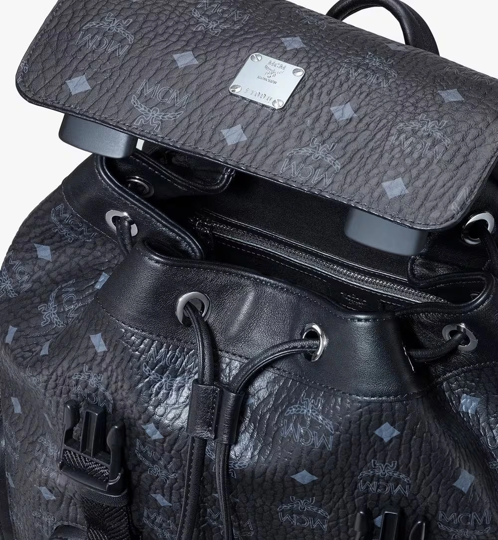 Medium Brandenburg Backpack in Visetos Black