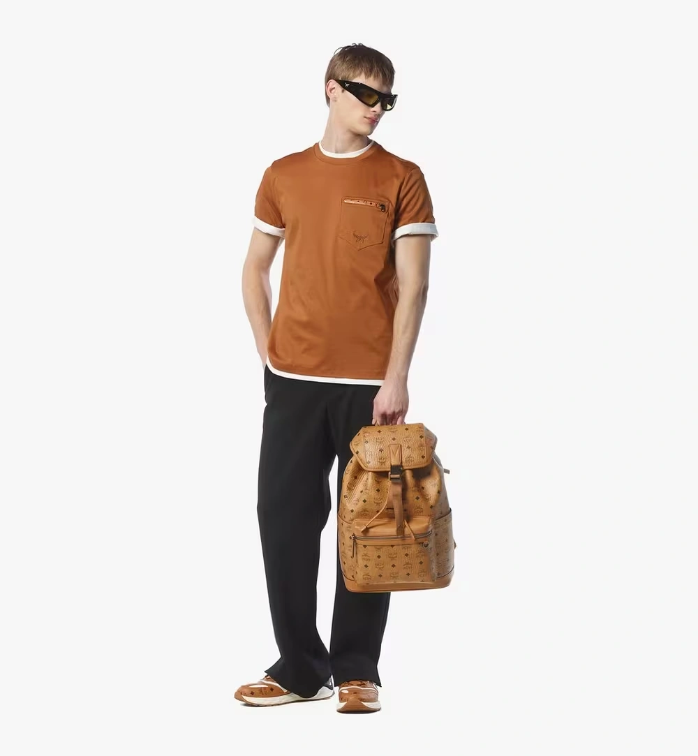 Medium Brandenburg Backpack in Visetos Cognac