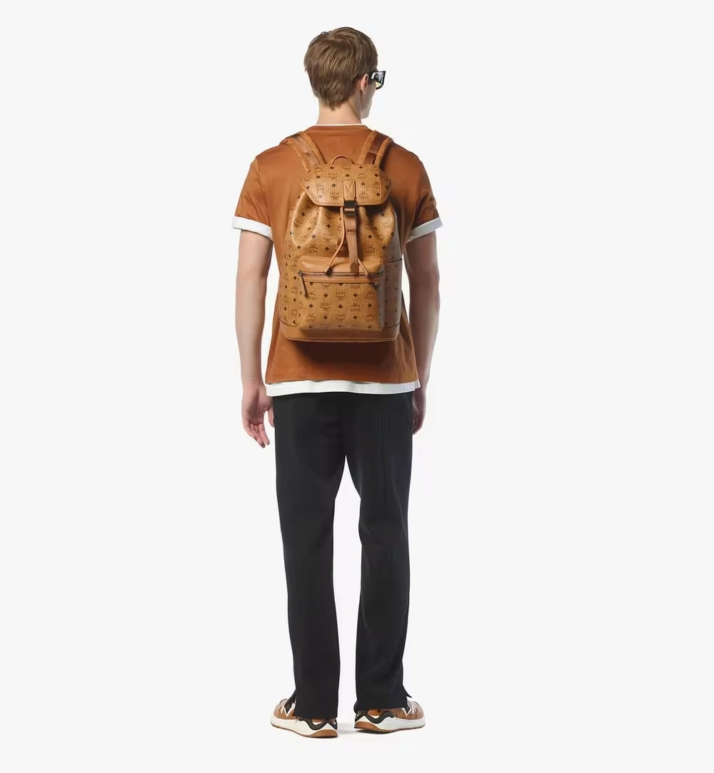 Medium Brandenburg Backpack in Visetos Cognac