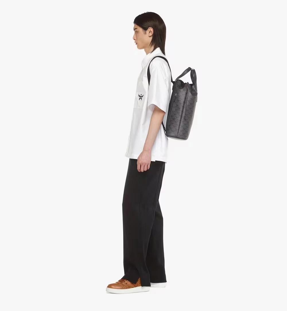 Medium Himmel Drawstring Backpack in Lauretos Grey