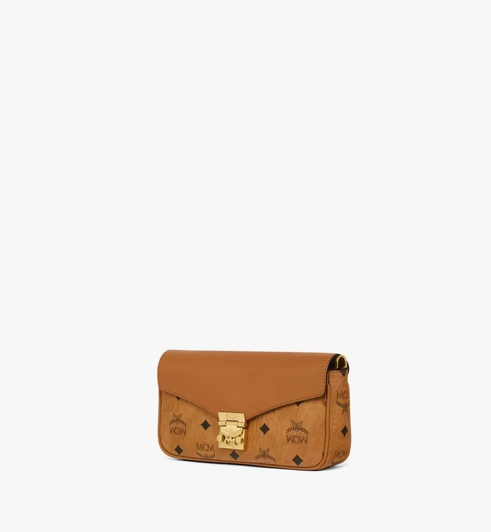 Mini Tracy Crossbody in Visetos Leather Mix Cognac