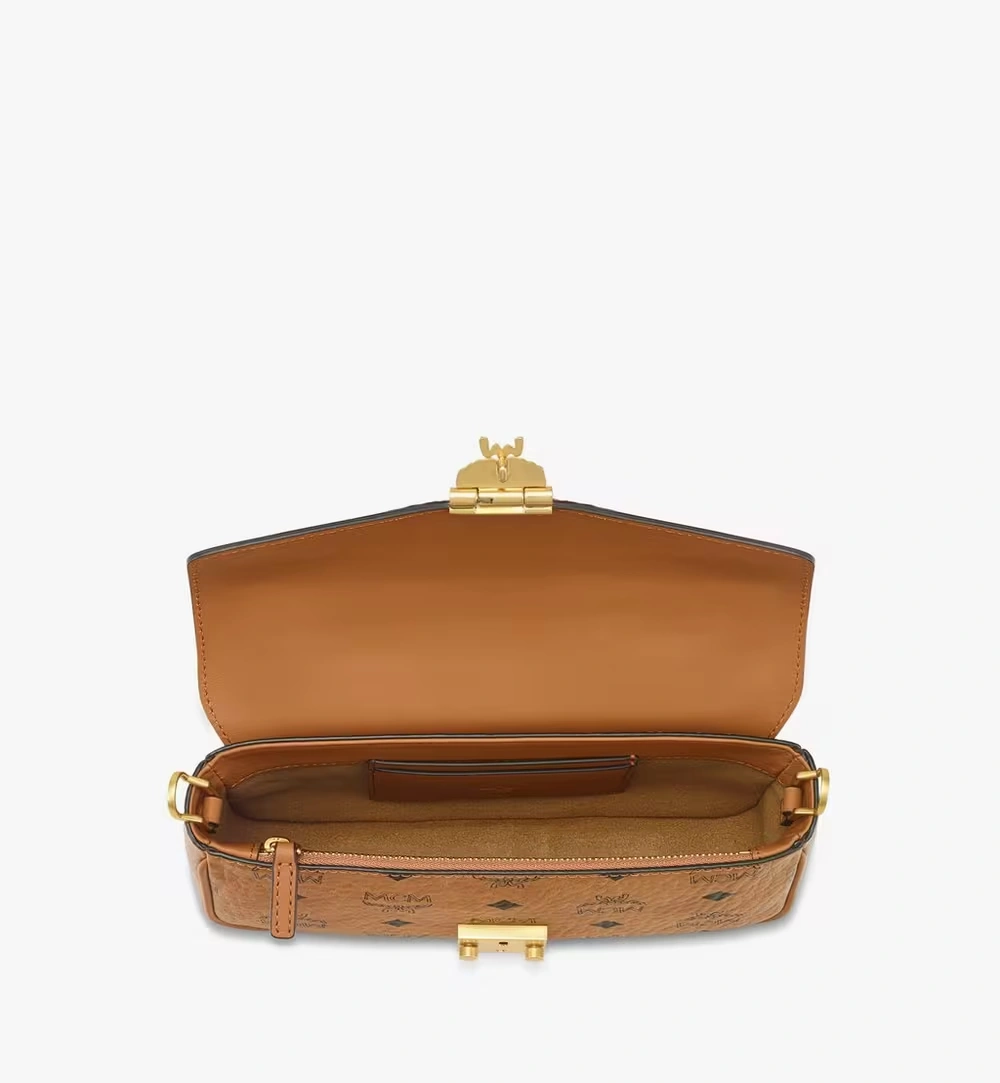 Mini Tracy Crossbody in Visetos Leather Mix Cognac