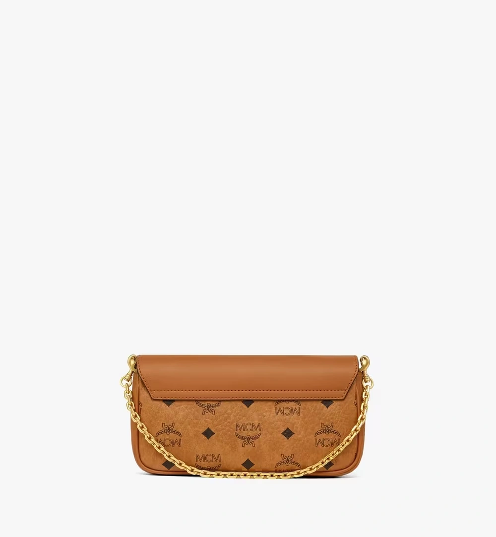 Mini Tracy Crossbody in Visetos Leather Mix Cognac