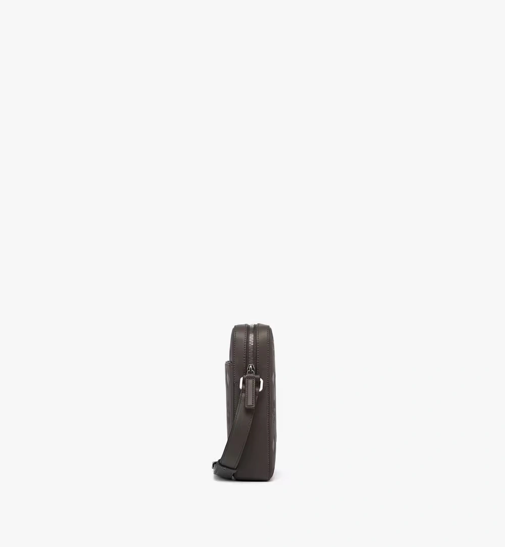 Mini Klassik Crossbody in Maxi Monogram Leather Grey