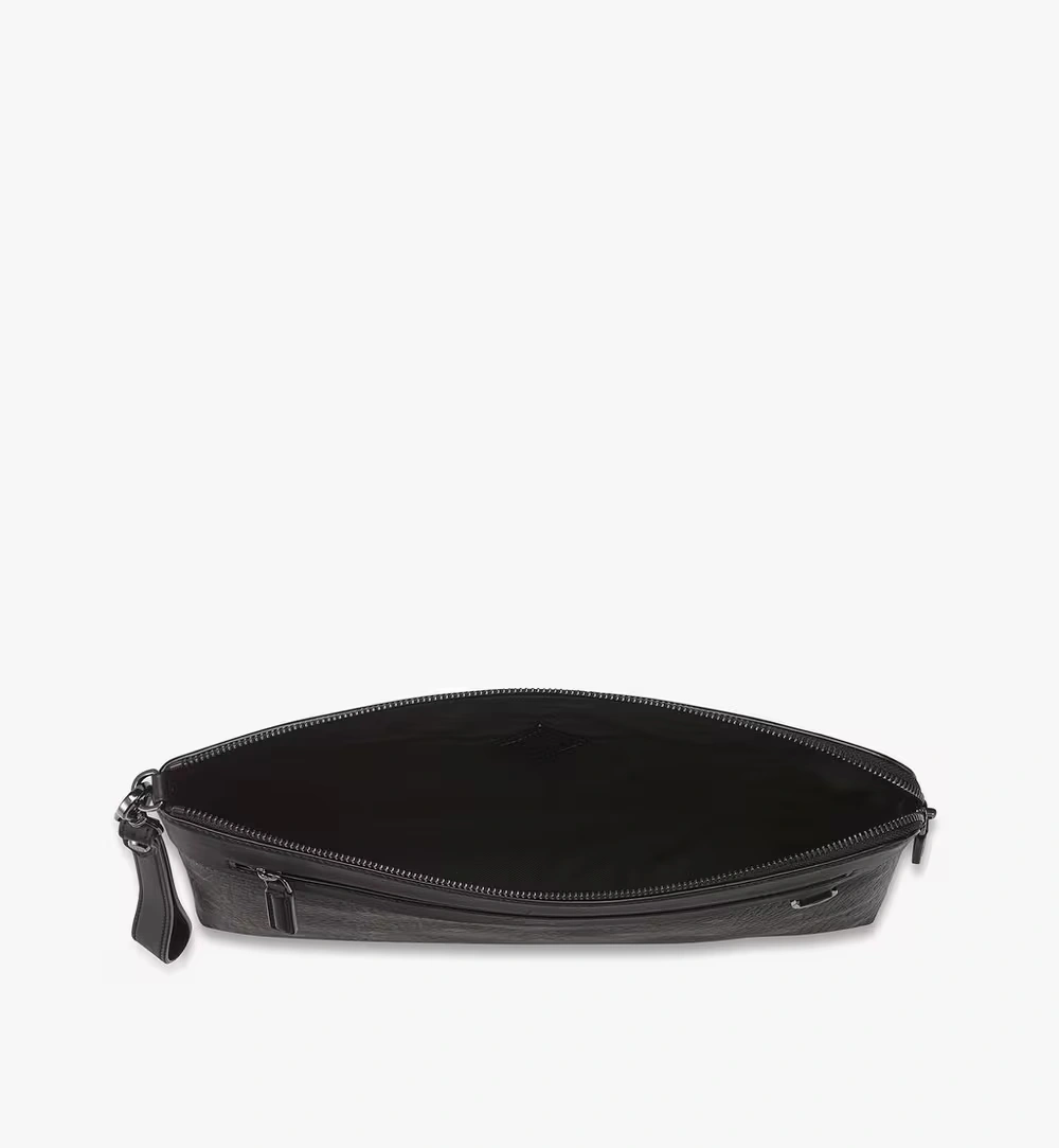 Medium Diamond Wristlet Pouch in Visetos Black
