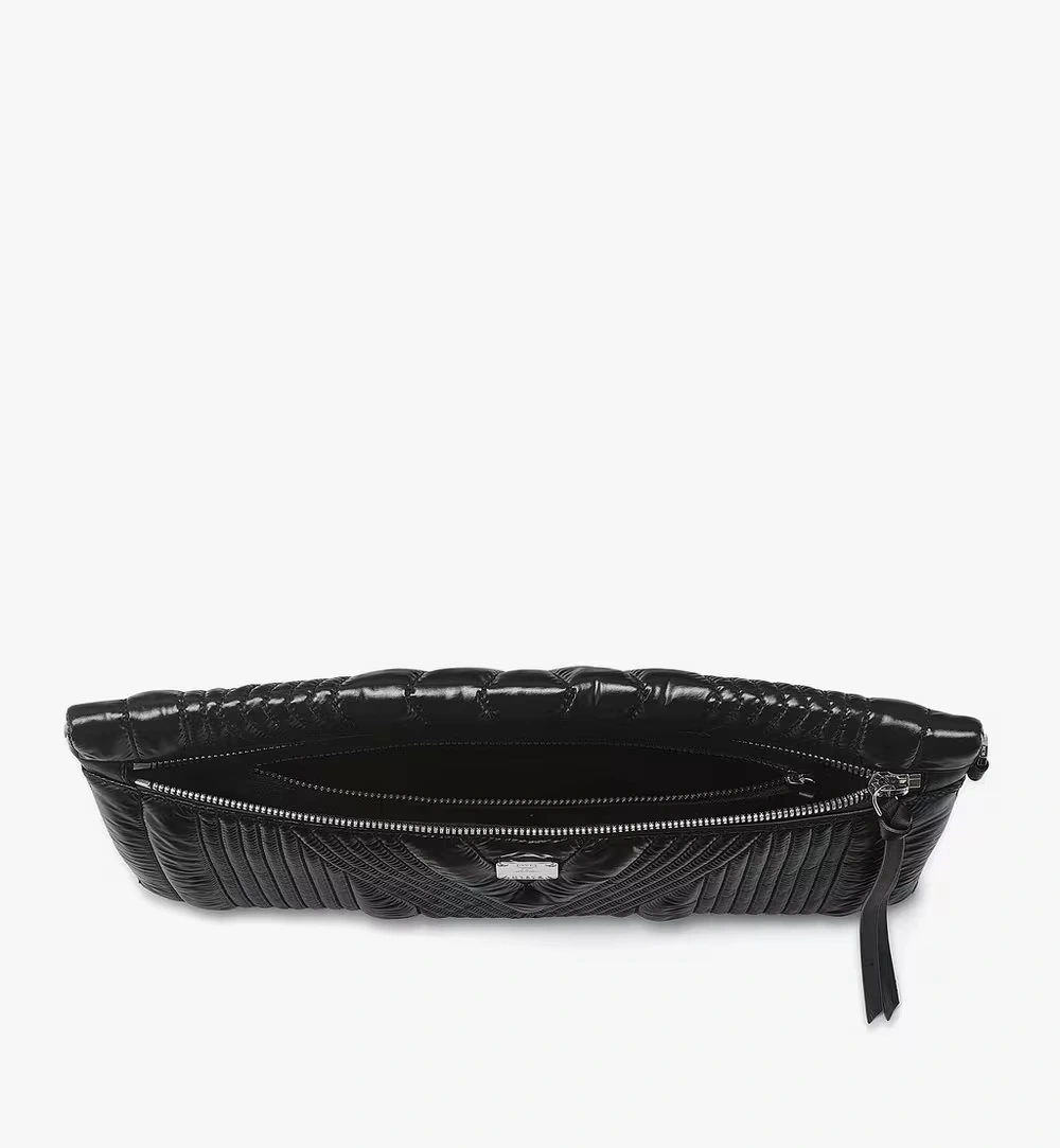 Medium Kissen Zip Pouch in M Quilted Nylon Black