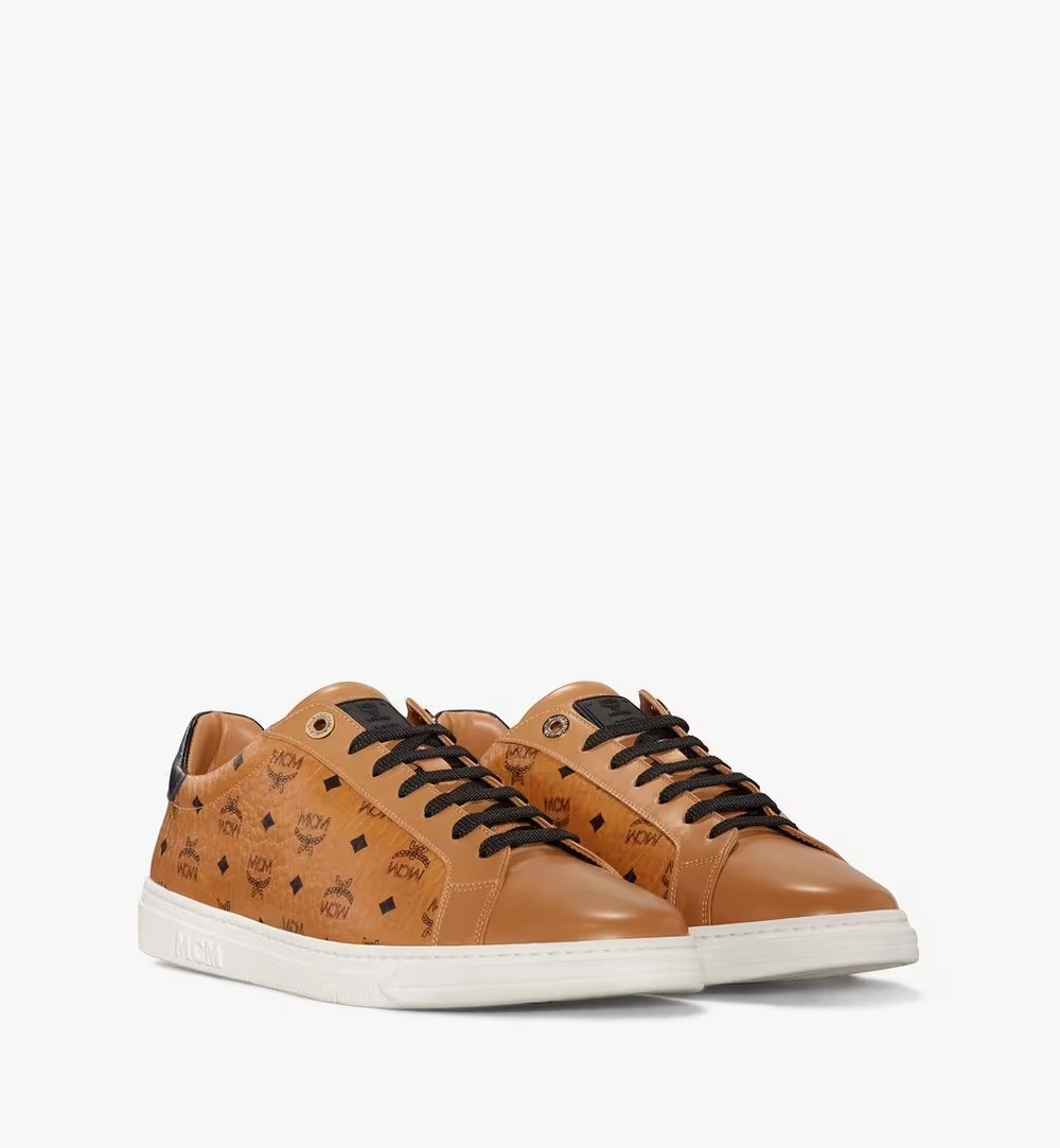 41 IT Men's Terrain Lo Sneakers in Visetos Cognac