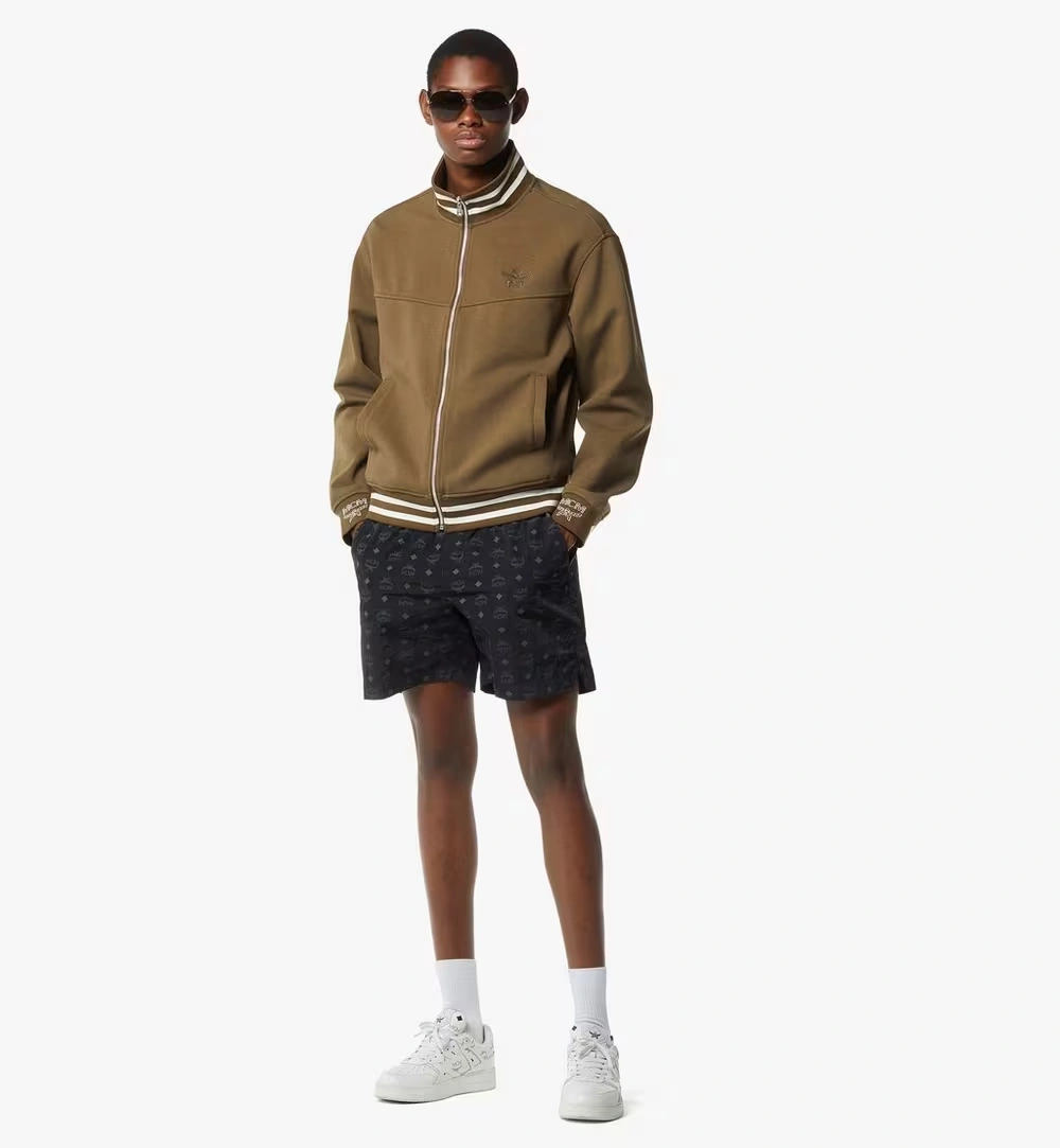 Large Essential Logo Ponte Track Jacket Beige