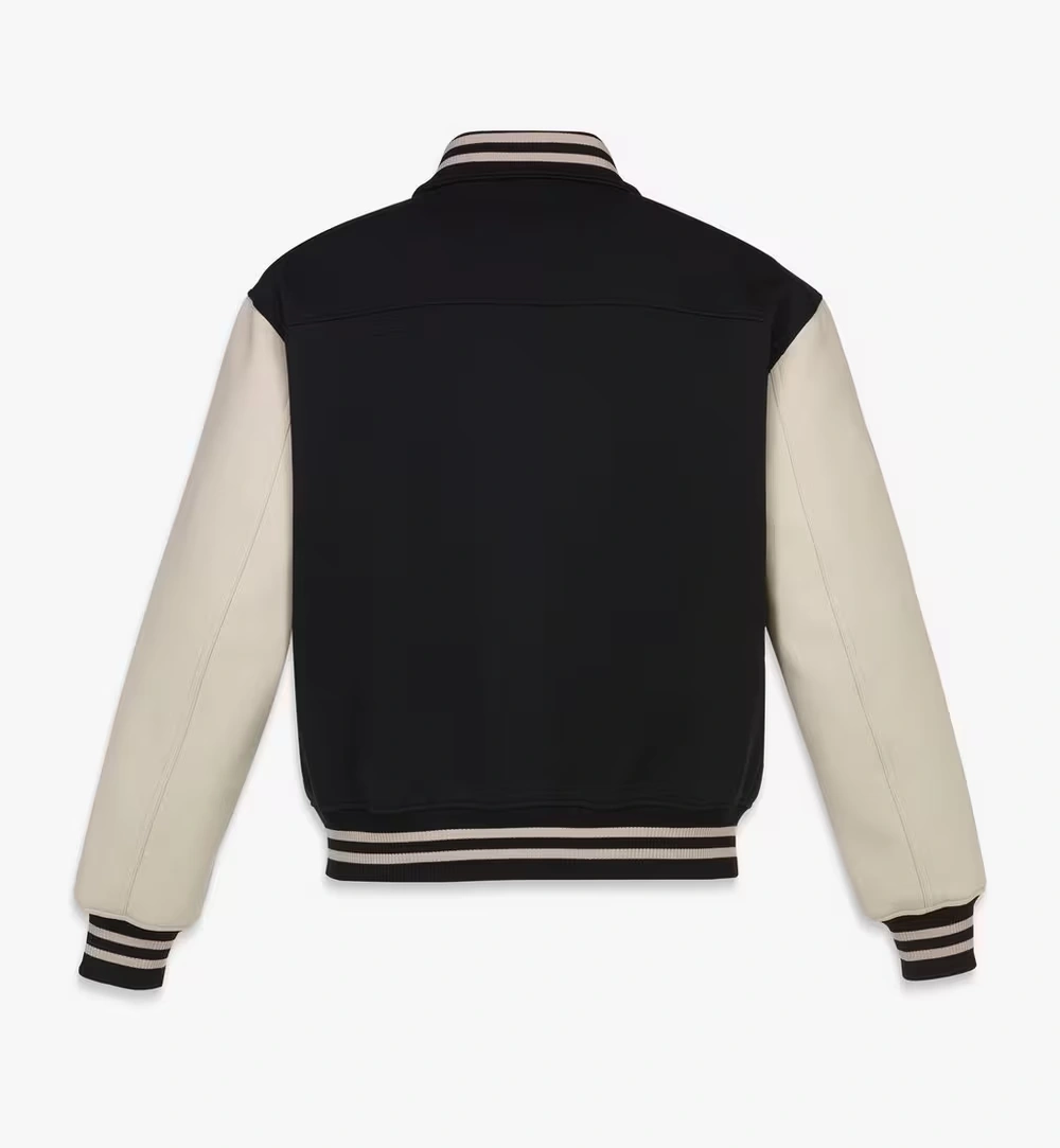 Small Essential Logo Patch Varsity Jacket Black 3 Small Essential Logo Patch Varsity Jacket Black
