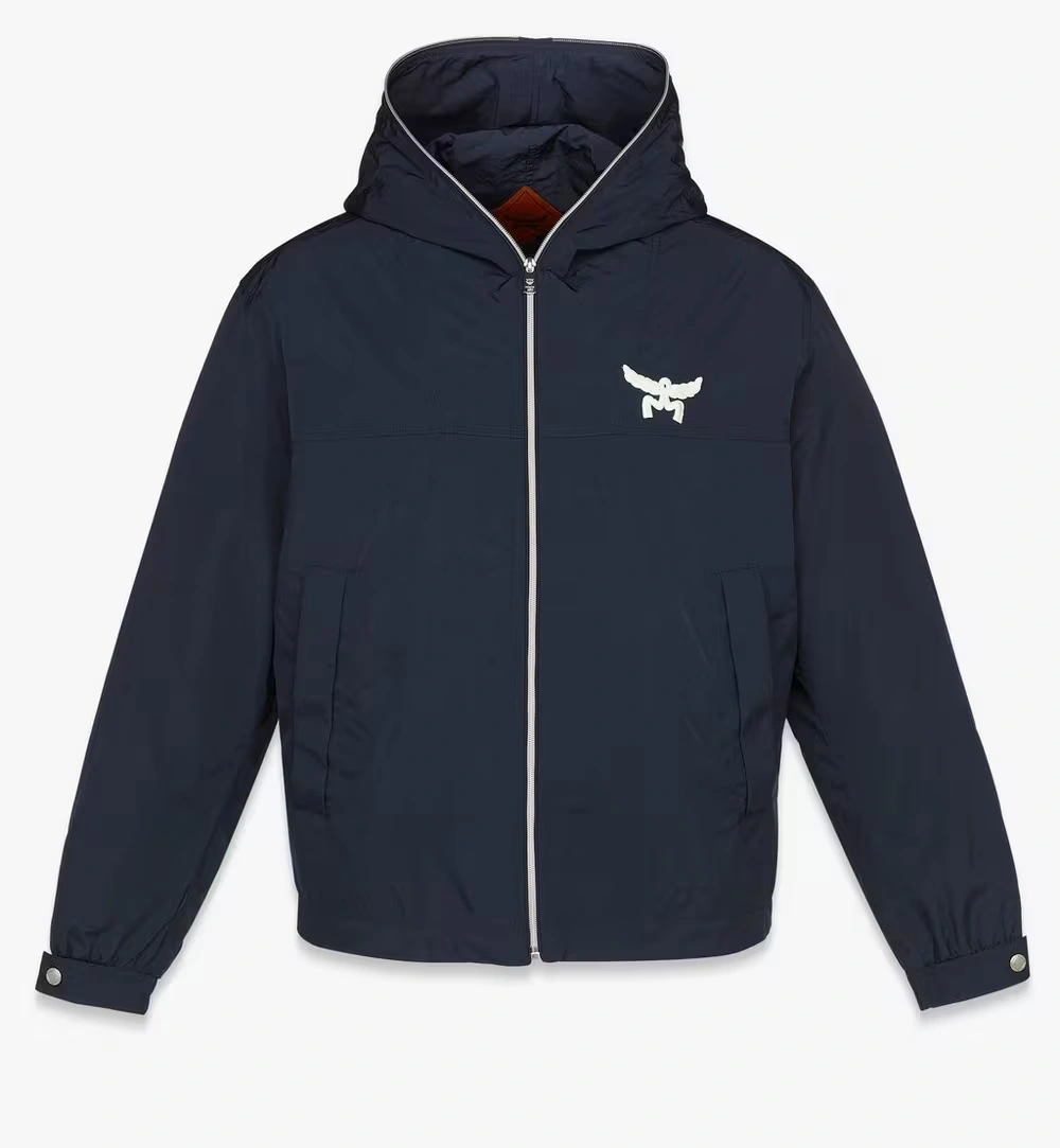 Large Laurel Logo Windbreaker in ECONYL® Blue