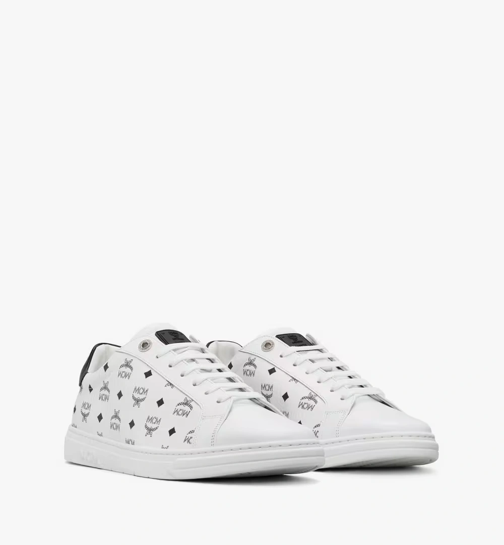 44 IT Men's Terrain Lo Sneakers in Visetos White