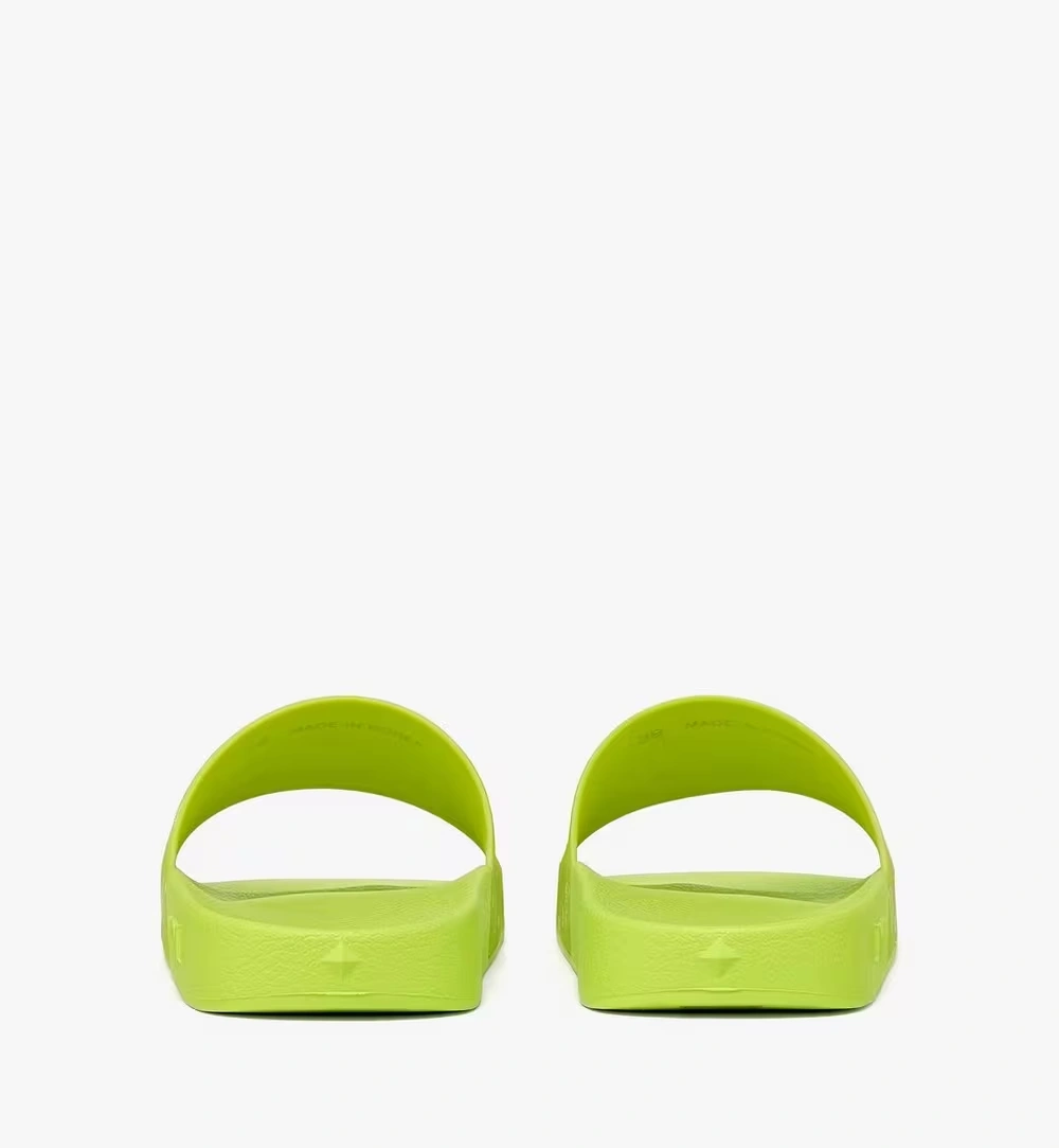 45 IT / M Monogram Print Rubber Slides Green