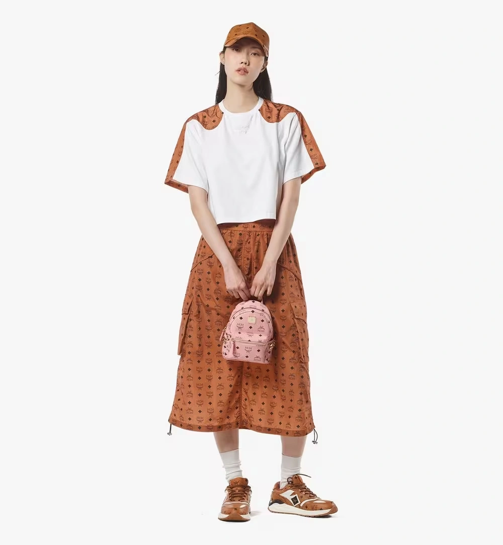 X-Mini Stark Bebe Boo Side Studs Backpack in Visetos Pink