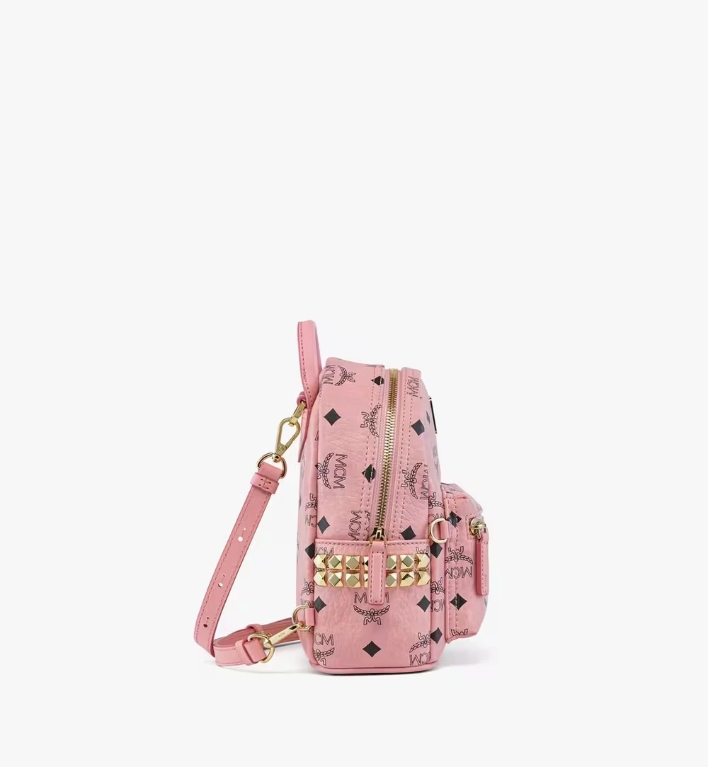 X-Mini Stark Bebe Boo Side Studs Backpack in Visetos Pink
